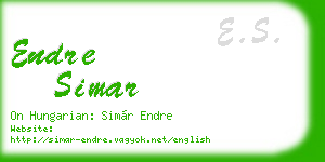 endre simar business card